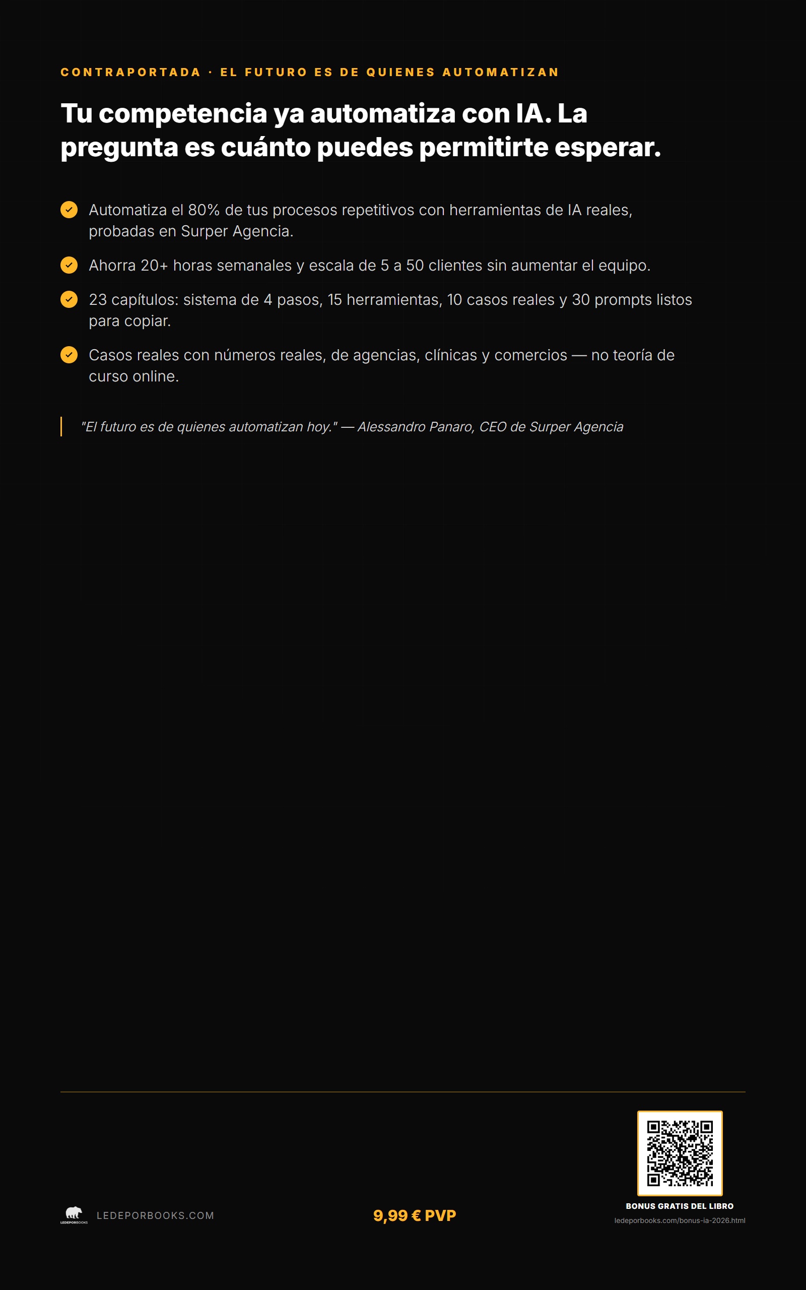 Contraportada de El Futuro Es de Quienes Automatizan
